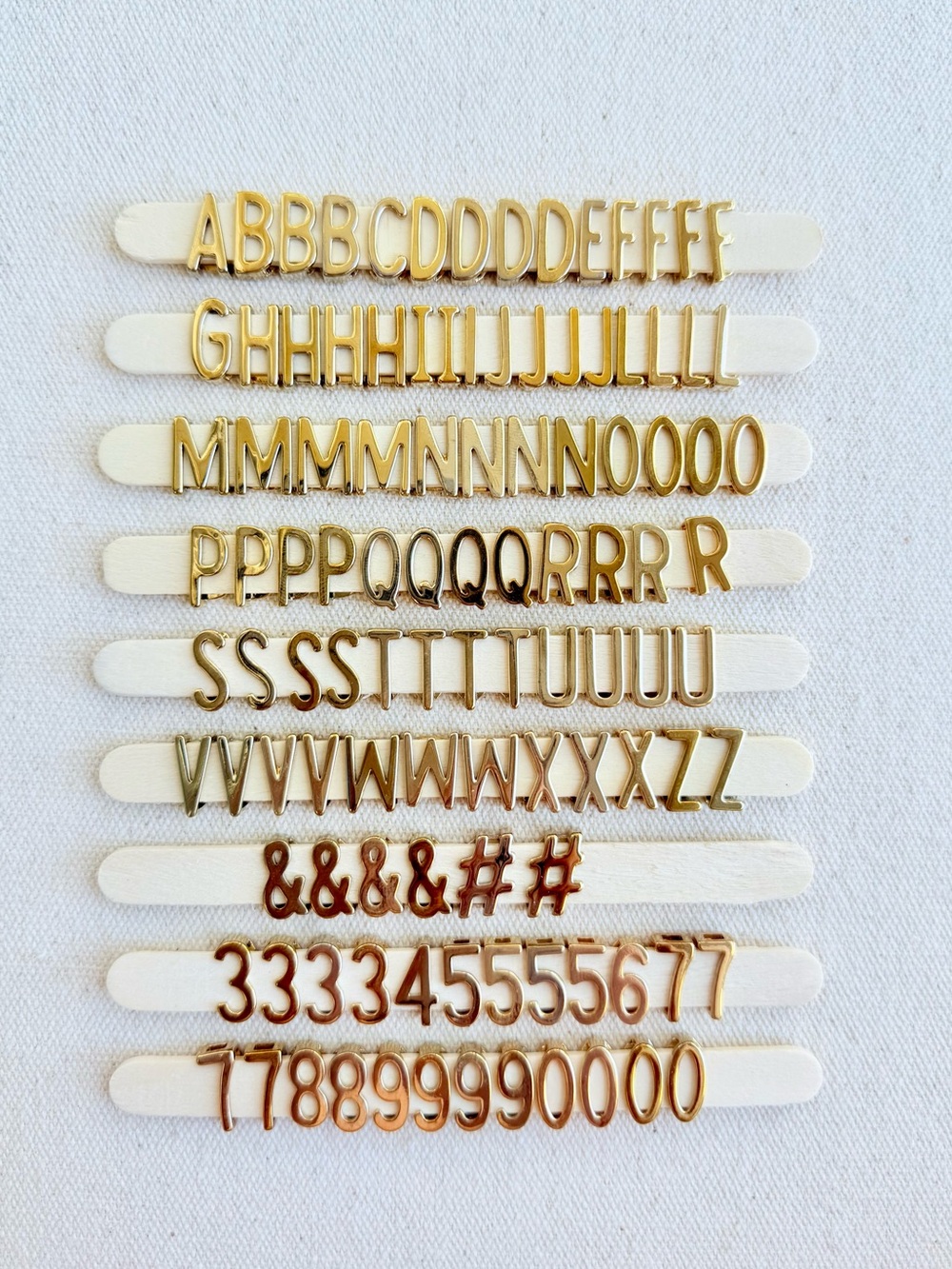*Gold Letters and Numbers Charms* KEEP COLLECTIVE Retired $8 each